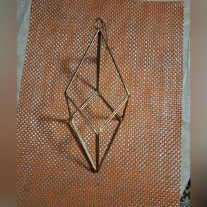 Geometric brass Tillansdia plant hanger, decor